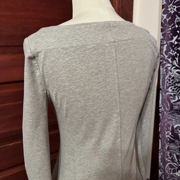 Free People Looking Back Lace Up Grey long sleeve top▪️size S - Picture 6 of 12